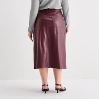 a.n.a Womens High Rise Long Pencil Skirt-Plus