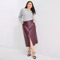a.n.a Womens High Rise Long Pencil Skirt-Plus