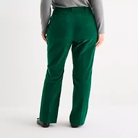 Liz Claiborne Audra Womens Straight Mid Rise Plus Trouser
