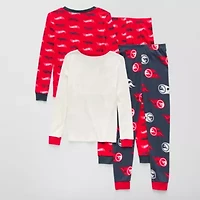 Little & Big Kid Boys Hot Wheels Crew Neck Long Sleeve 4-pc. Pajama Sets