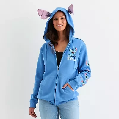 Stitch Cosplay Full Zip Womens Long Sleeve Lilo & Zipper Juniors Hoodie