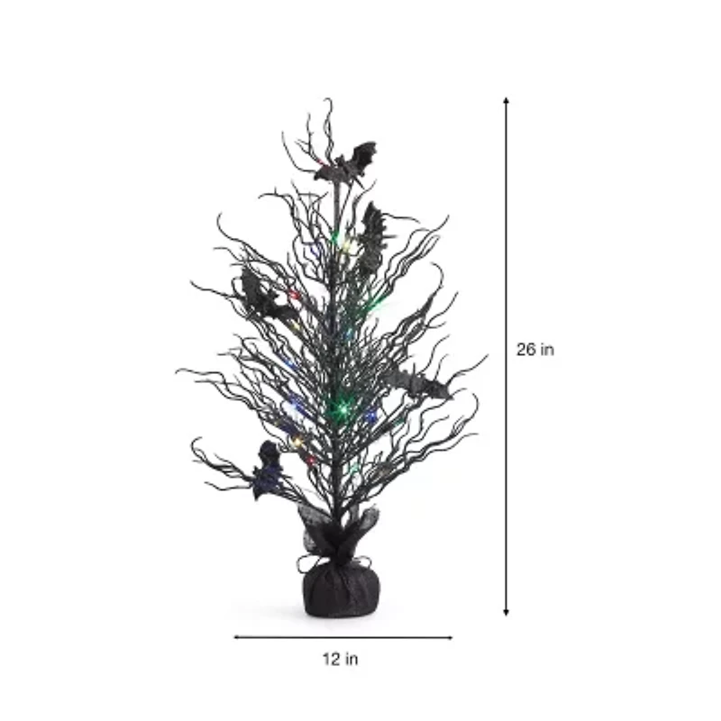 Layerings 26" Bat Tree Halloween Tabletop Decor