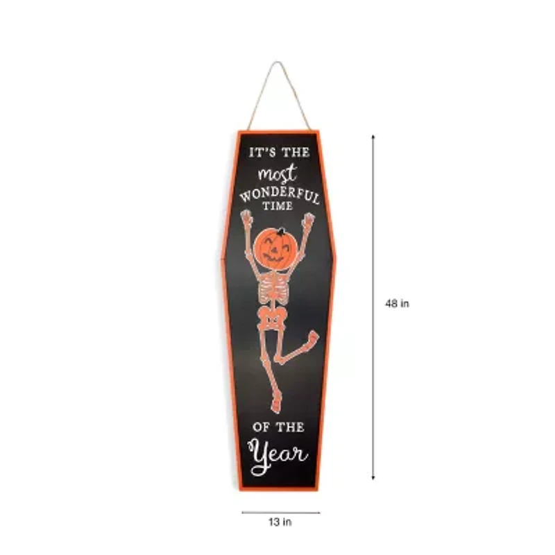 Layerings Coffin Halloween Porch Sign