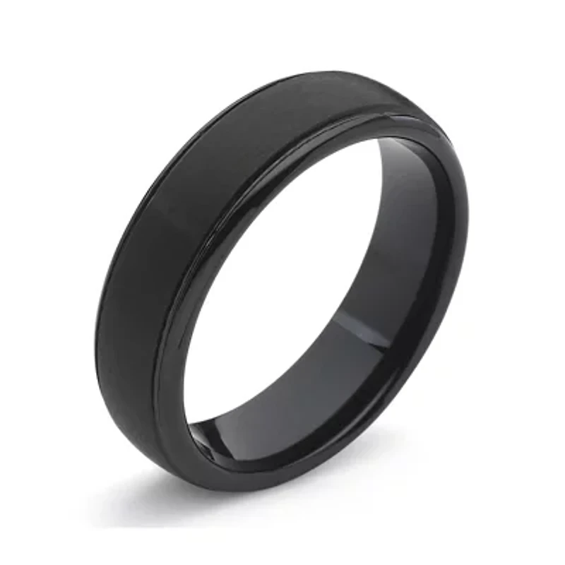 Personalized Mens 6mm Comfort Fit Tungsten Carbide Wedding Band
