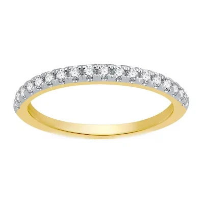 (H-I / I1) Womens 1/4 CT. T.W. Lab Grown White Diamond 10K Gold Wedding Band
