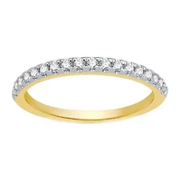 (H-I / I1) Womens 1/4 CT. T.W. Lab Grown White Diamond 10K Gold Wedding Band
