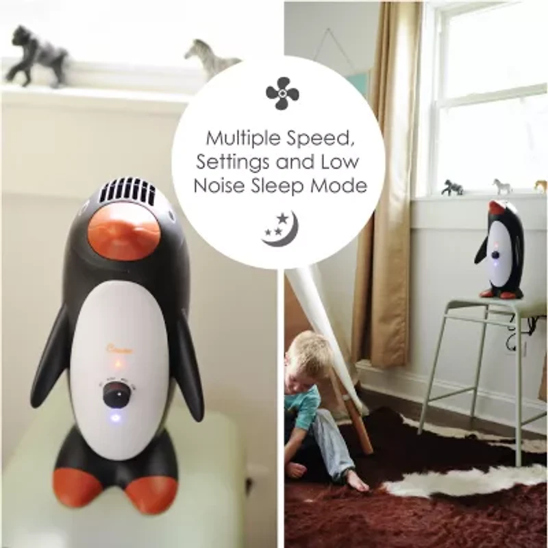 Crane True HEPA Air Purifier With Germicidal UV Light, 150 Sq Ft. Coverage, Penguin