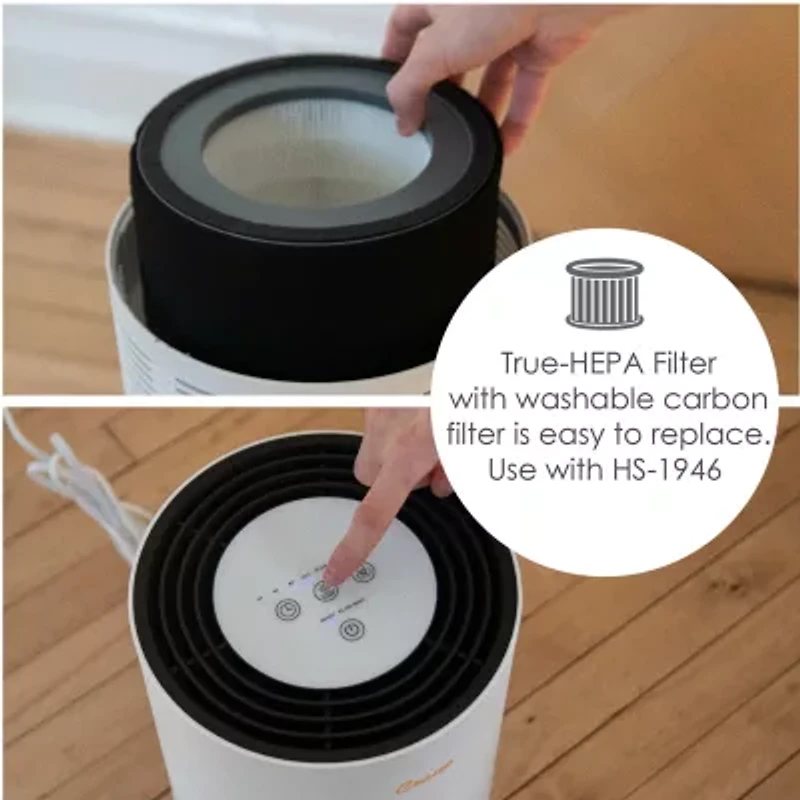 Crane True HEPA Air Purifier With Germicidal UV Light, 300 Sq Ft. Coverage, Premium