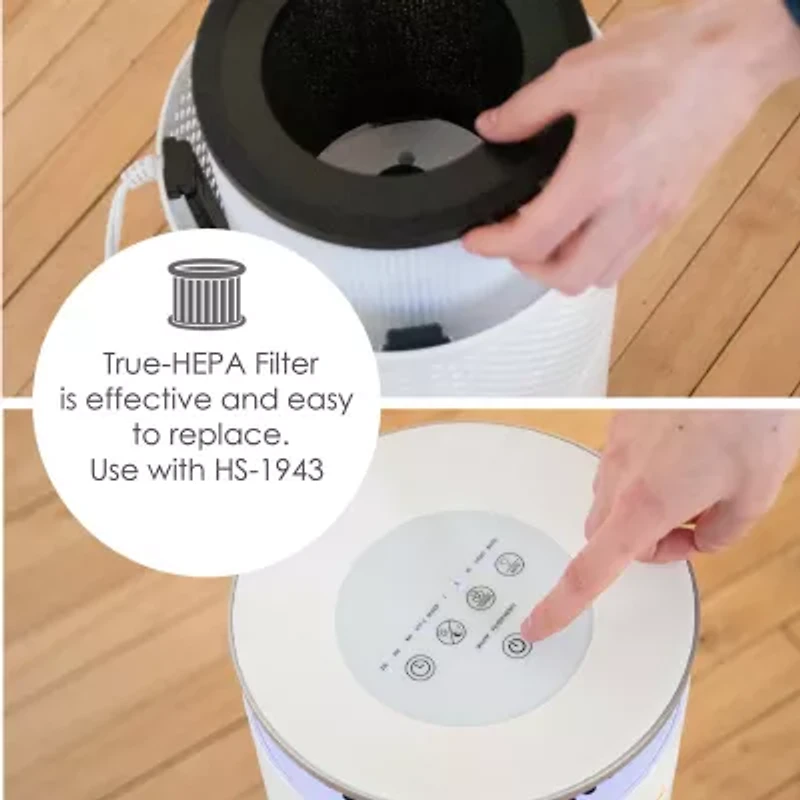 Crane True HEPA Air Purifier With Germicidal UV Light, 500 Sq Ft. Coverage, Ultra Premium