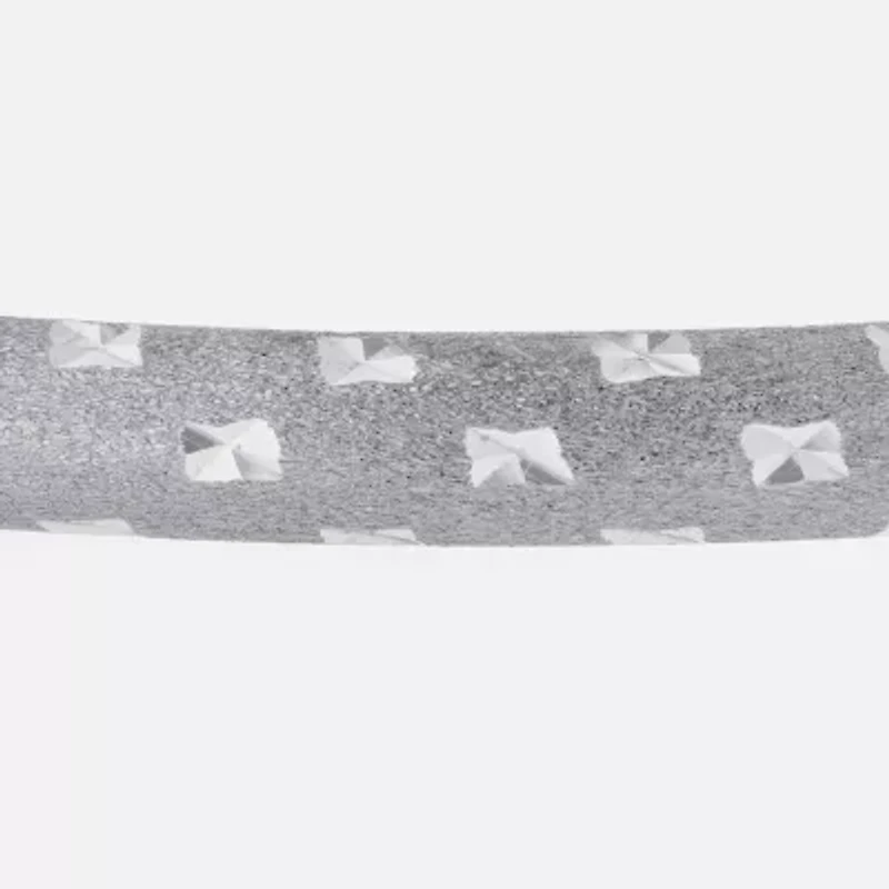 Diamond Cut Womens Sterling Silver Bangle Bracelet