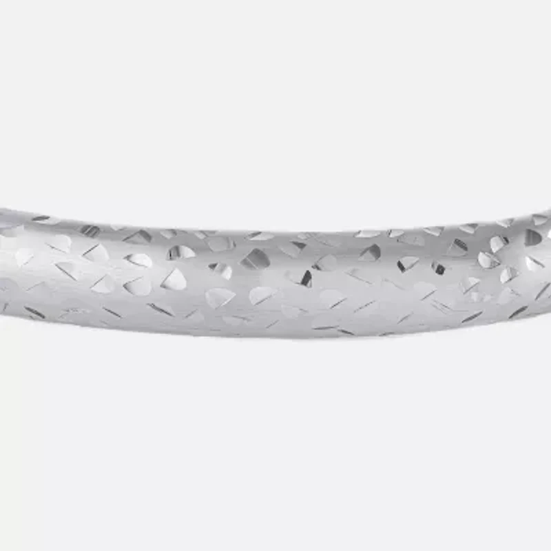 Diamond Cut Womens Sterling Silver Bangle Bracelet