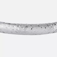 Diamond Cut Womens Sterling Silver Bangle Bracelet