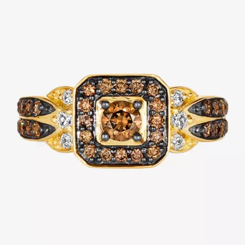 Le Vian® Ring featuring 5/8 CT. Chocolate Diamonds® 1/8 Nude Diamonds™ set 14K Vanilla, Honey or Strawberry Gold™