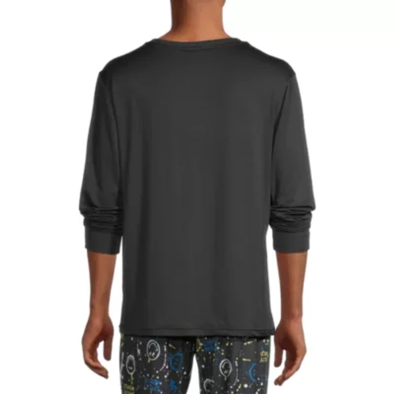 SmileyWorld Mens Crew Neck Long Sleeve 2-pc. Pajama Sets