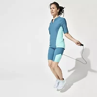 Xersion Womens Mock Neck Short Sleeve Jersey