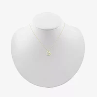 Diamond-Accent 10K Yellow Gold Heart Pendant Necklace