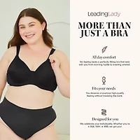 Leading Lady® Seamless Full Figure Padded Underwire T-Shirt Bra-5028