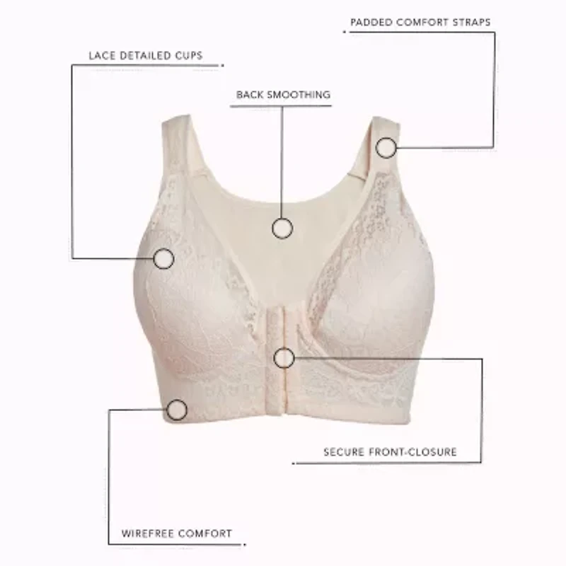 Leading Lady® The Lora - Back Smoothing Lace Front-Closure Bra- 5531