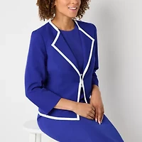 Black Label by Evan-Picone Womens Classic Fit Suit Jacket