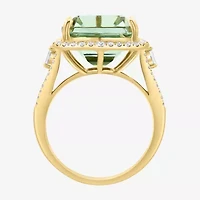 Effy Final Call Womens 1/2 CT. T.W. Genuine Green Amethyst 14K Gold Cocktail Ring