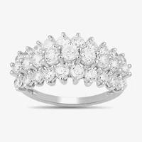 Womens 2 CT. T.W. Lab Grown White Diamond 10K Gold Cluster Band