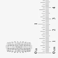 Womens 2 CT. T.W. Lab Grown White Diamond 10K Gold Cluster Band