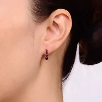 Genuine Semi Precious Stone Sterling Silver Drop Earrings