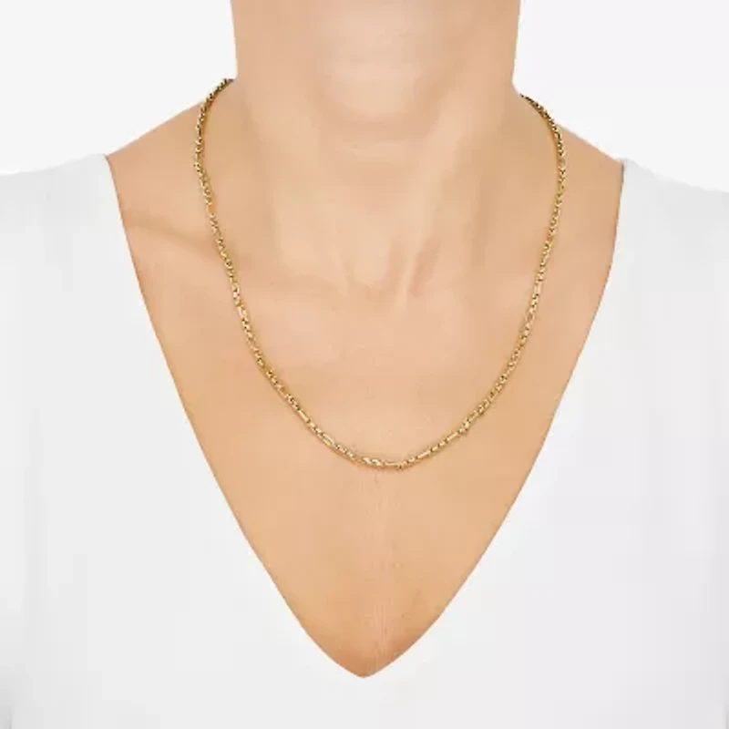 Womens 14K Gold Inch Link Chain Necklace