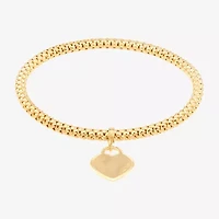 Made in Italy Womens 14K Gold Heart Charm Bracelet