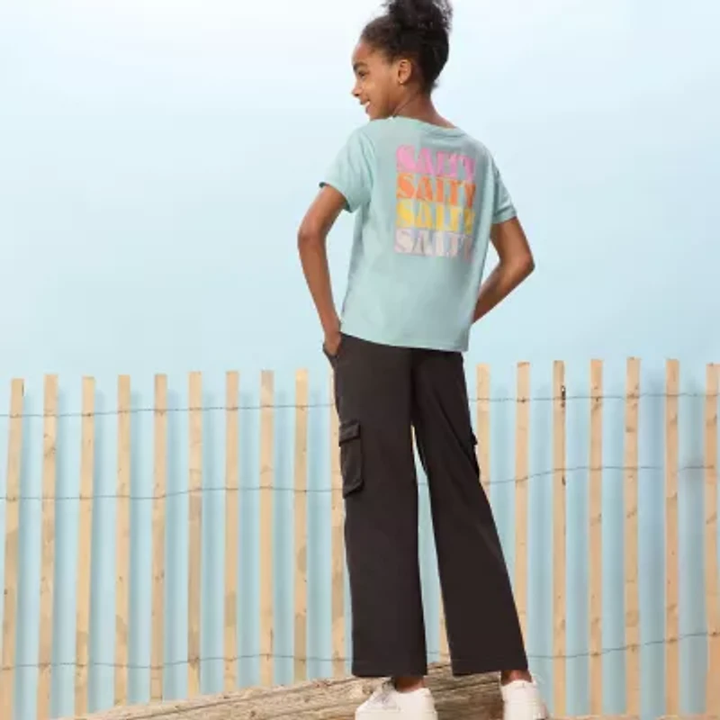 Roxy Big Kid Girls Crew Neck Short Sleeve Regular Fit Graphic T-Shirt