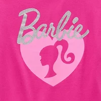 Little & Big Kid Girls Crew Neck Short Sleeve Regular Fit Barbie Graphic T-Shirt