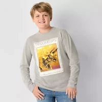Thereabouts Little & Big Kid Boys Crew Neck Long Sleeve Regular Fit Graphic T-Shirt