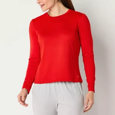 Xersion Womens Performance Crew Neck Long Sleeve T-Shirt