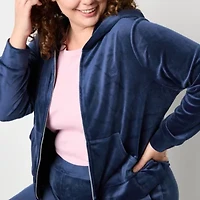 Juicy By Couture Womens Midweight Juniors Plus Track Jacket