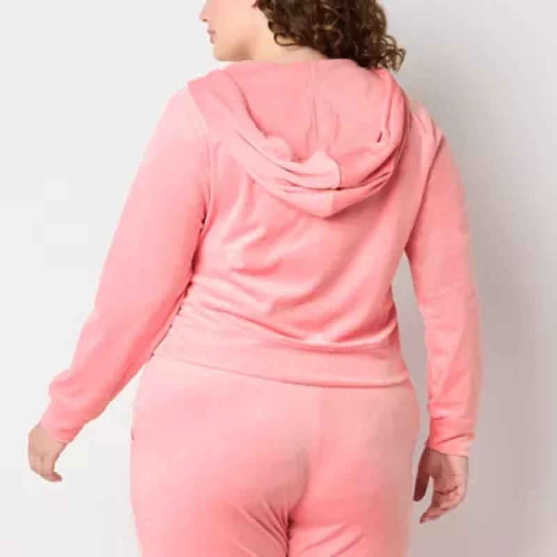 Juicy By Couture Womens Juniors Plus Midweight Track Jacket