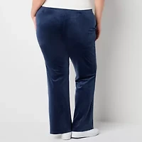 Juicy By Couture Womens Straight Mid Rise Juniors Plus Track Pant