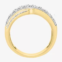 Effy Final Call Womens 5/8 CT. T.W. Natural White Diamond 14K Two Tone Gold Band