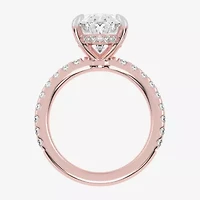 G-H / Vs2-Si1) Womens 1/ CT. T.W. Lab Grown White Diamond 14K Gold Side Stone Engagement Ring