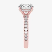 (G-H / Vs2-Si1) Womens 3 1/2 CT. T.W Lab Grown White Diamond 14K Gold Side Stone Engagement Ring
