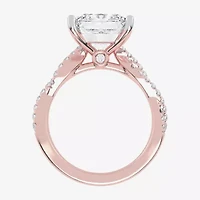 G-H / Vs2-Si1) Womens 1/3 Ct. T.W. Lab Grown White Diamond 14K Gold Side Stone Engagement Ring