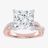 G-H / Vs2-Si1) Womens 1/3 Ct. T.W. Lab Grown White Diamond 14K Gold Side Stone Engagement Ring