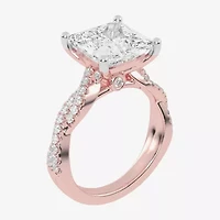 G-H / Vs2-Si1) Womens 1/3 Ct. T.W. Lab Grown White Diamond 14K Gold Side Stone Engagement Ring