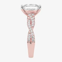 G-H / Vs2-Si1) Womens 1/3 Ct. T.W. Lab Grown White Diamond 14K Gold Side Stone Engagement Ring