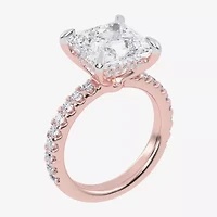 (G-H / Vs2-Si1) Womens 3 1/2 CT. T.W Lab Grown White Diamond 14K Gold Side Stone Engagement Ring