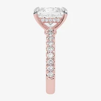 (G-H / Vs2-Si1) Womens 3 1/2 CT. T.W Lab Grown White Diamond 14K Gold Side Stone Engagement Ring