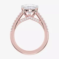G-H / Vs2-Si1) Womens 1/3 Ct. T.W. Lab Grown White Diamond 14K Gold Pear Side Stone Engagement Ring