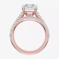 (G-H / Vs2-Si1) Womens 5 CT. T.W. Lab Grown White Diamond 14K Gold Side Stone Bridal Set