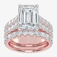 (G-H / Vs2-Si1) Womens 5 CT. T.W. Lab Grown White Diamond 14K Gold Side Stone Bridal Set