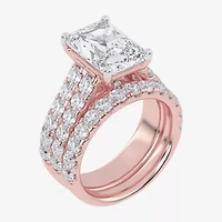 (G-H / Vs2-Si1) Womens 5 CT. T.W. Lab Grown White Diamond 14K Gold Side Stone Bridal Set