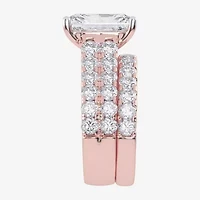 (G-H / Vs2-Si1) Womens 5 CT. T.W. Lab Grown White Diamond 14K Gold Side Stone Bridal Set